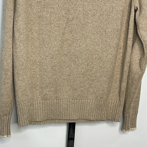 Peter Millar Men’s Shawl Pullover Seaside Sand Sweater Sz M Cotton Flax & Silk - Picture 3 of 16